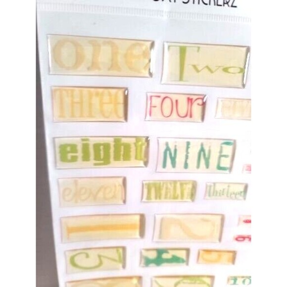 Tim Holtz Epoxy Stickerz  Numbers Junk Journal number stickers - Picture 2 of 6